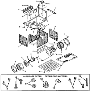 Part Location Diagram of S97005544 Nutone Transition Duct