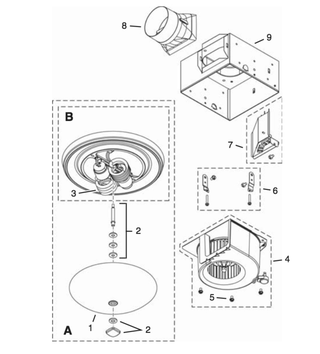 Part Location Diagram of S99526716 Broan Glass Shade