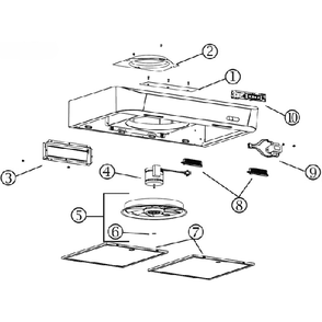 Diagram Diagram and Parts List for CLDA130BLS  Broan Range Hood