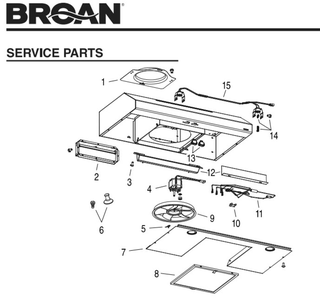 Part Location Diagram of SR680508 Broan Duct Connector