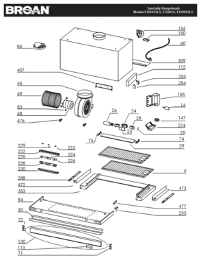 Part Location Diagram of B02300248 Broan Feeder Cable