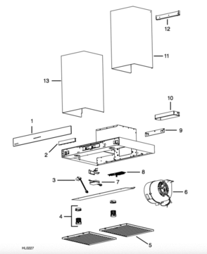 Part Location Diagram of 5303007653 Broan Led Module