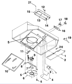 Part Location Diagram of S98005568 Broan Mount