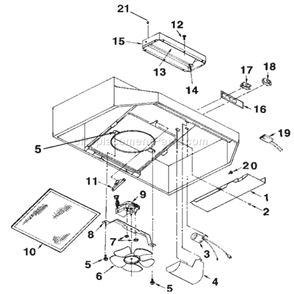 Part Location Diagram of S97007696 Broan Filter