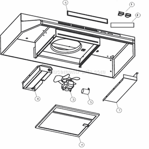 Page A Diagram and Parts List for 433604  Broan Range Hood