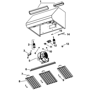 Part List Diagram and Parts List for E6030SSLC  Broan Range Hood