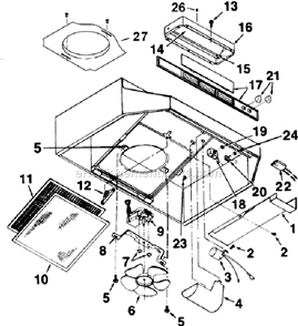 Part Location Diagram of S97005328 Broan Light Switch