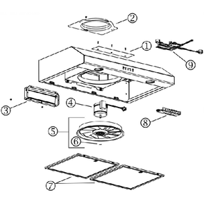 Diagram Diagram and Parts List for BCSQ130SS  Broan Range Hood