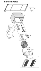 Part Location Diagram of S97018472 Broan Obe1206 Srv Assy Wire Panel F/