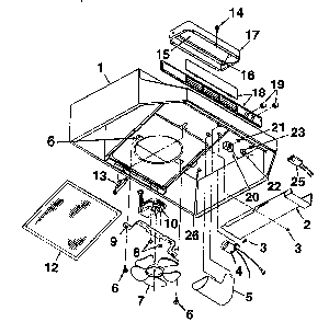 Hood assy Diagram and Parts List for 23351840592  Broan Range Hood