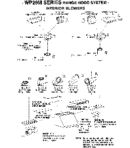 Interiors blowers Diagram and Parts List for WP29M  Broan Range Hood