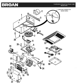 Part Location Diagram of 93260457 Broan Nut