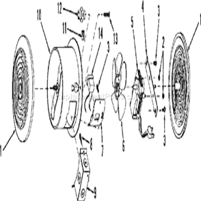 Part Location Diagram of S97016802 Broan Srv Assy, Motor Mounting Brkt