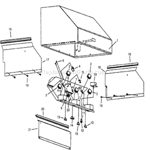 Page A Diagram and Parts List for 603001  Broan Range Hood
