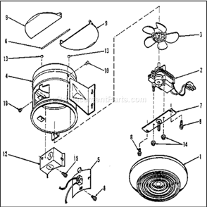 Part Location Diagram of S98004935 Broan Obe105286 Srv Rod, Damper F 67