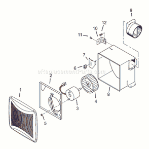 Part Location Diagram of S97014926 Nutone Motor Plate
