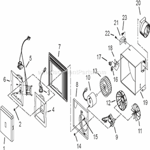 Page A Diagram and Parts List for 679FL  Broan Bath & Ventilation Fan