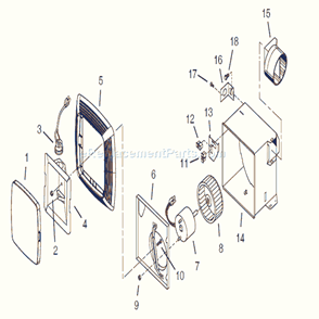 Page A Diagram and Parts List for 683L  Broan Bath & Ventilation Fan