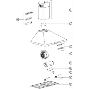 Diagram Diagram and Parts List for BWP2364SS  Broan Range Hood