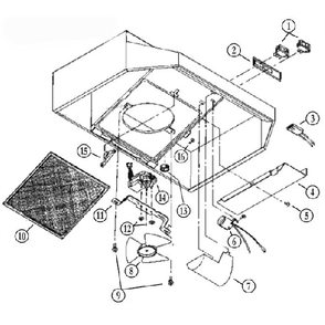 Diagram Diagram and Parts List for BUEZ130WW  Broan Range Hood