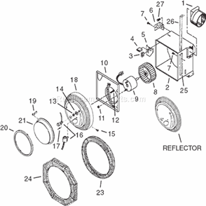 Part Location Diagram of S99150583 Broan Grill Screw/Center Screw