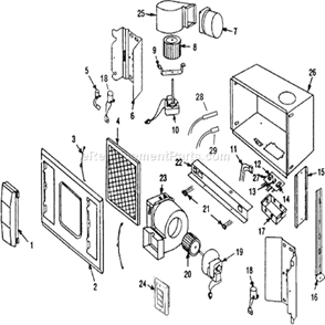 Part Location Diagram of S97014243 Broan Srv Wire Hrns 730,735 F/4 Pin