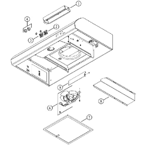 Diagram Diagram and Parts List for AR130WW  Broan Range Hood