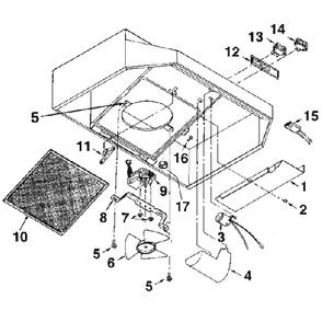 Diagram Diagram and Parts List for 412123  Broan Range Hood
