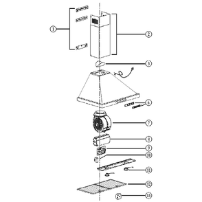 Diagram Diagram and Parts List for EWP1306SS  Broan Range Hood