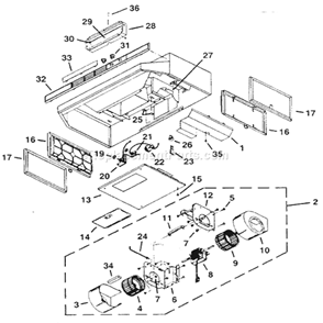 Part Location Diagram of S99270530 Broan Srv Lampholder Snap-in Rear