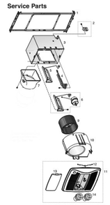 Part List Diagram and Parts List for ZN110MLC  Broan Bath & Ventilation Fan