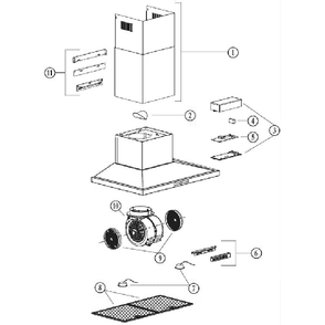 Diagram Diagram and Parts List for BWS2304SS  Broan Range Hood