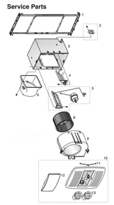 Part List Diagram and Parts List for XN110LC  Broan Bath & Ventilation Fan