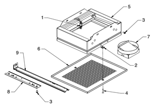 Part List Diagram and Parts List for RDJ1  Broan Bath & Ventilation Fan