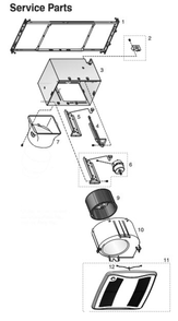 Part List Diagram and Parts List for ZN110MC  Broan Bath & Ventilation Fan