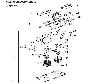 Blower p8 Diagram and Parts List for K210A30SS  Broan Range Hood