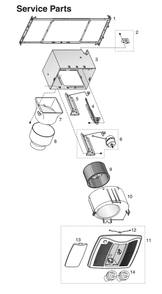 Part List Diagram and Parts List for ZB90MLC  Broan Bath & Ventilation Fan