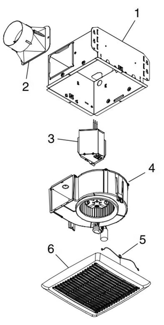 Part Location Diagram of S99140214 Broan Grille Spring (2 Required)