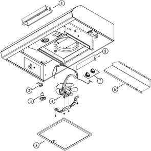 Part List Diagram and Parts List for BXT130SSC  Broan Range Hood