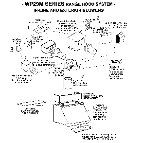 Exterior blowers Diagram and Parts List for WP29M  Broan Range Hood