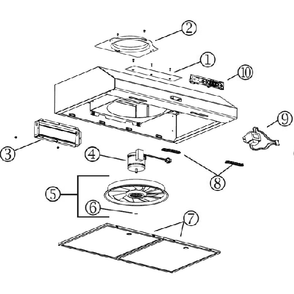 Diagram Diagram and Parts List for BCDF130BLS  Broan Range Hood