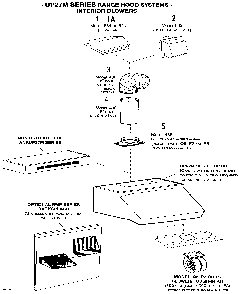 Interiors blowers Diagram and Parts List for UP27M  Broan Range Hood