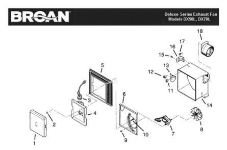 Part Location Diagram of 30270008 Broan Bulb Holder