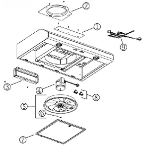 Diagram Diagram and Parts List for AHSA130BL  Broan Range Hood