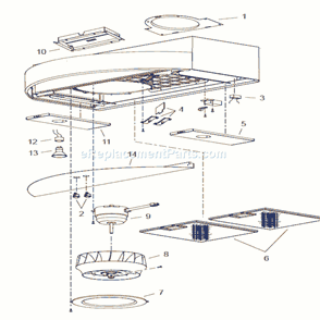 Part Location Diagram of SV05921 Broan Halogen Lamp (50 W, 120 V, Gu10)