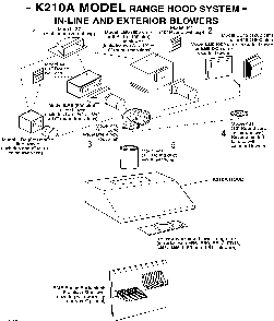 Exterior blowers Diagram and Parts List for K210A30SS  Broan Range Hood