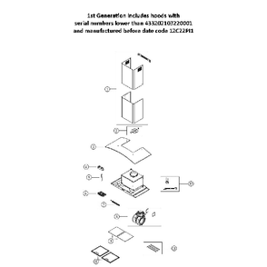 Diagram Diagram and Parts List for EW4630SS  Broan Range Hood