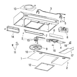 Part Location Diagram of SR602534 Broan Srv Screw Package #8-18 X 3/8