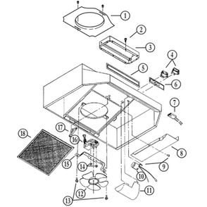 Part Location Diagram of RF38A Broan Aluminum Filter