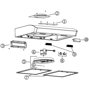 Part List Diagram and Parts List for AVSF1302SS  Broan Range Hood